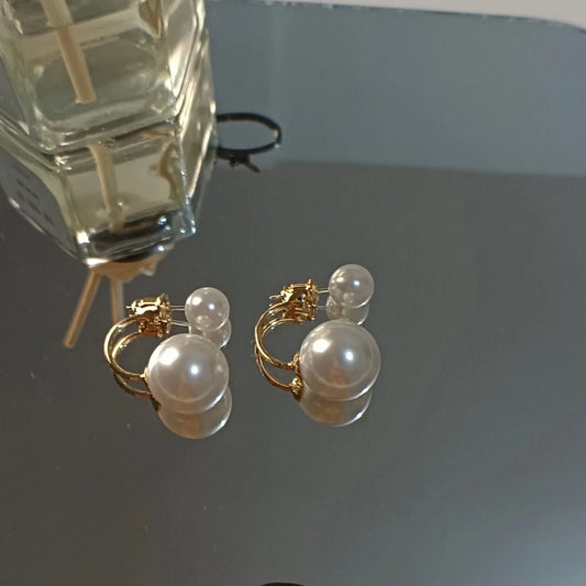 Süße Weiße Perlen Tropfen Ohrringe für Damen Modisches Design