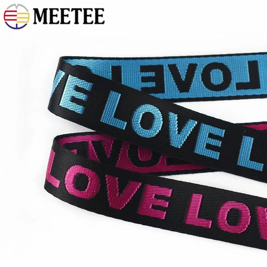 Nylon Jacquard Gurtband mit LIEBE Muster für DIY Nähprojekte