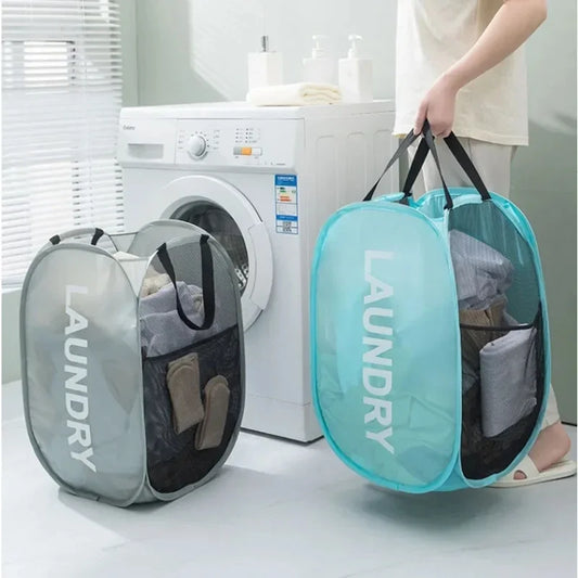 Praktischer Pop-Up Wäschekorb 36x58 cm – faltbar, leicht - wasserabweisend