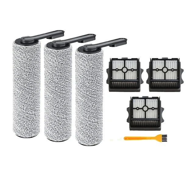 Langlebiges Ersatzset mit Bürstenwalze - waschbarem HEPA-Filter für Akku-Nasssauger