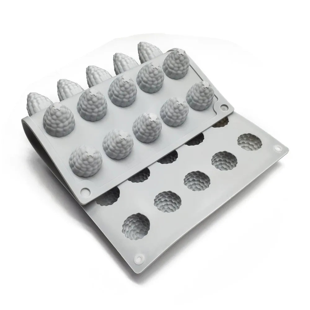 Kreative 35-Zellen Himbeer-Silikonform – Flexibel, hygienisch - langlebig für Fondant