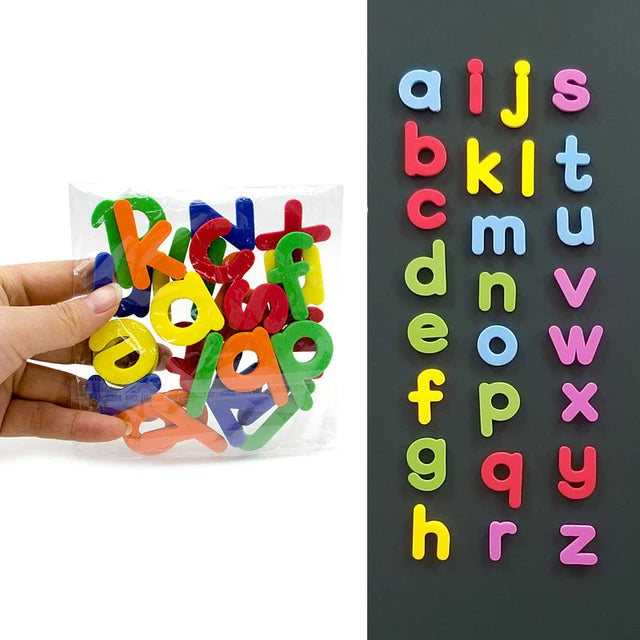 Spielerisch Lernen: 24-76 bunte magnetische EVA Buchstaben für Kids 3-6 Jahre