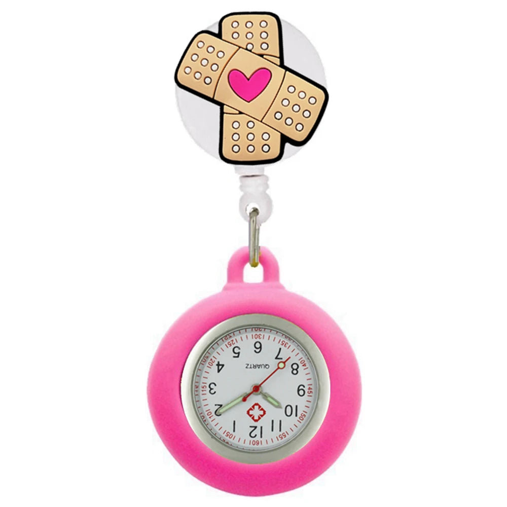 Präzise - stilvoll: Unisex Fob Taschenuhr mit medizinischen Symbolen, 4 cm