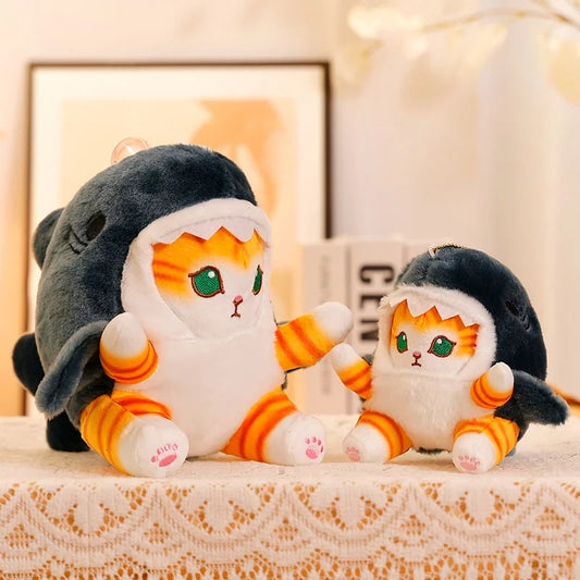 Niedlicher bunter 15 18cm Plüsch Hai Katze Anhänger für Auto und Raum