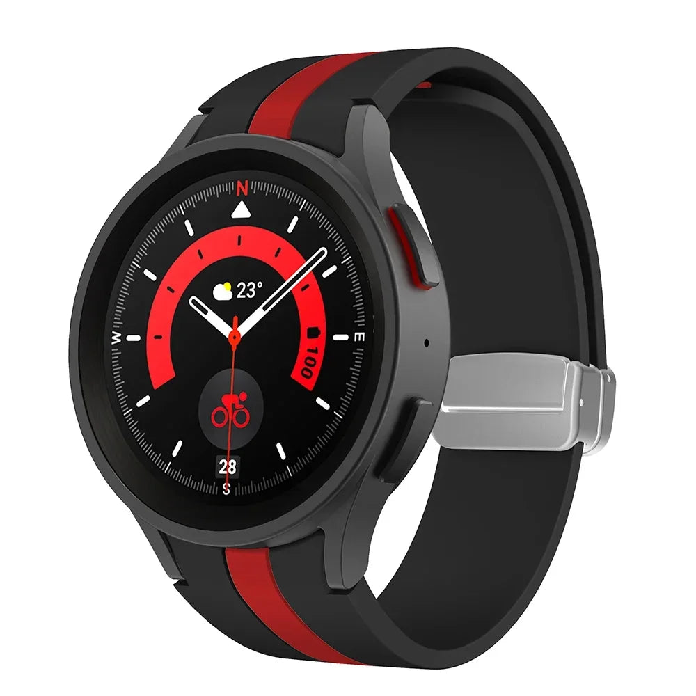 Komfort - Stil vereint: Atmungsaktives Silikonarmband mit Magnetschnalle für Galaxy Watch