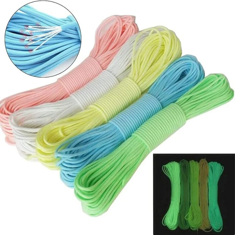 Leuchtendes 9-Strang 4mm Nylon Paracord – langlebig - robust für Outdoor