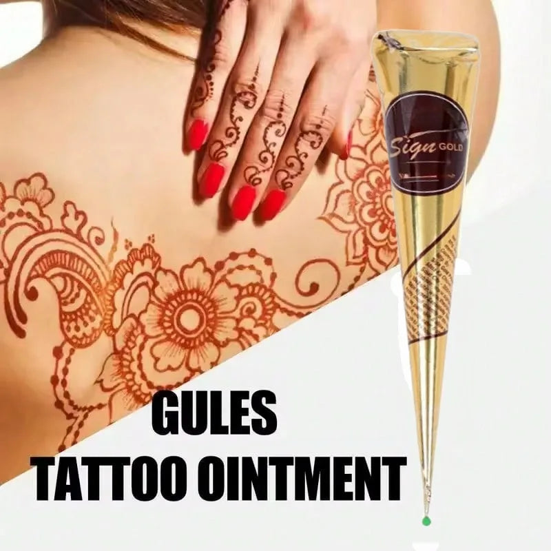 Henna-Creme Set Braun und Rot für temporäre Hauttattoos 3 Stück