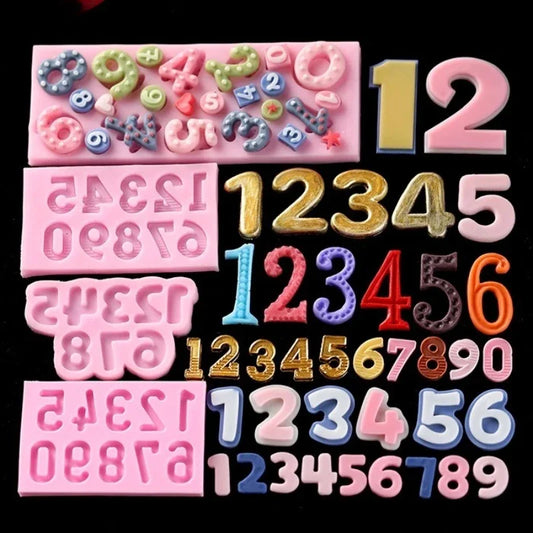 Vielseitige 3D-Silikonform: Zahlen - Buchstaben für Backen - Basteln