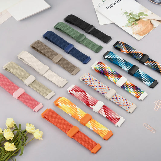 22 mm geflochtenes Nylon Magnetarmband für Amazfit – robust - flexibel