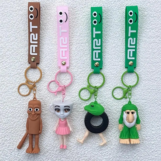 Kunststoff Schlüsselanhänger mit Cartoon Motiv als Modeaccessoire