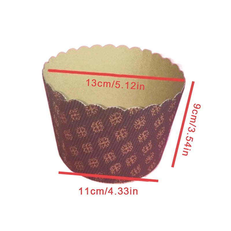 5er Set Panettone Papierbackformen perfekt für italienisches Gebäck