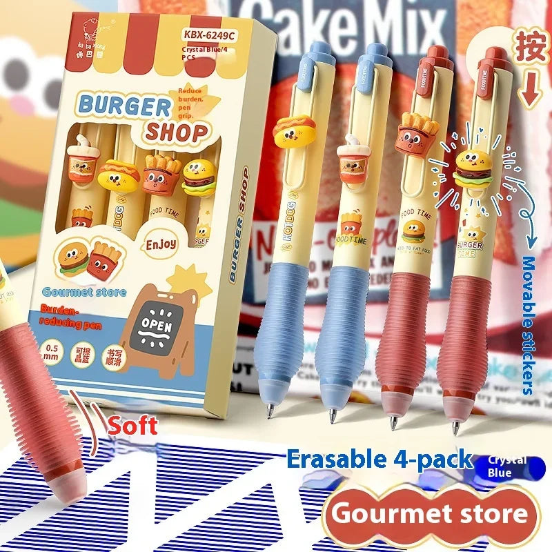 4-teiliges löschbares Gel-Stift Set 0,5mm für Schule und Büro