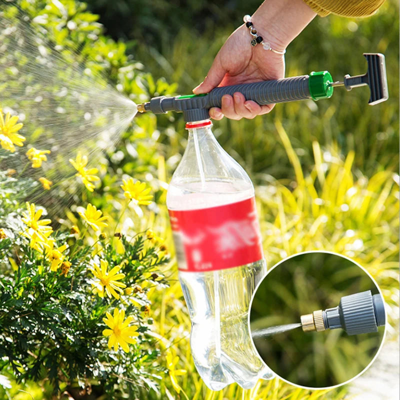 Flexibel einstellbare Hochdruck-Luftpumpe mit Sprühkopf für Garten - Landwirtschaft