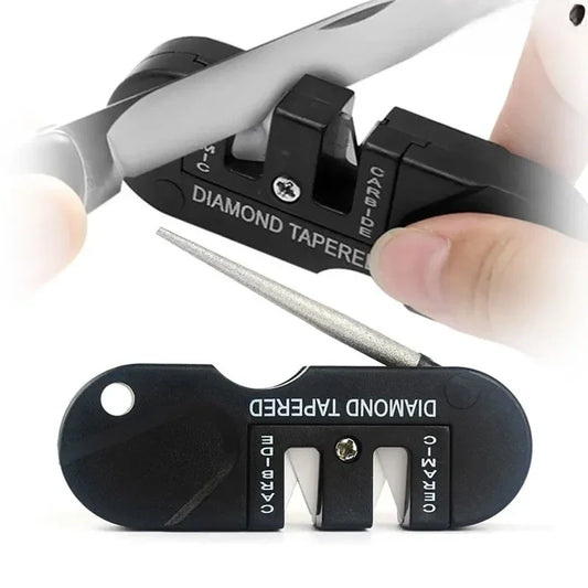 4-in-1 Multifunktions Taschenmesserschärfer mit Keramik Hartmetall Diamant