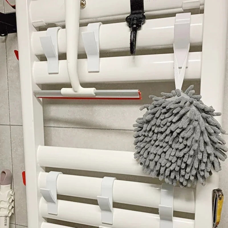 Platzsparende Kunststoff-Handtuchhalter für Heizung – 2 oder 6 Stück flexibel nutzen
