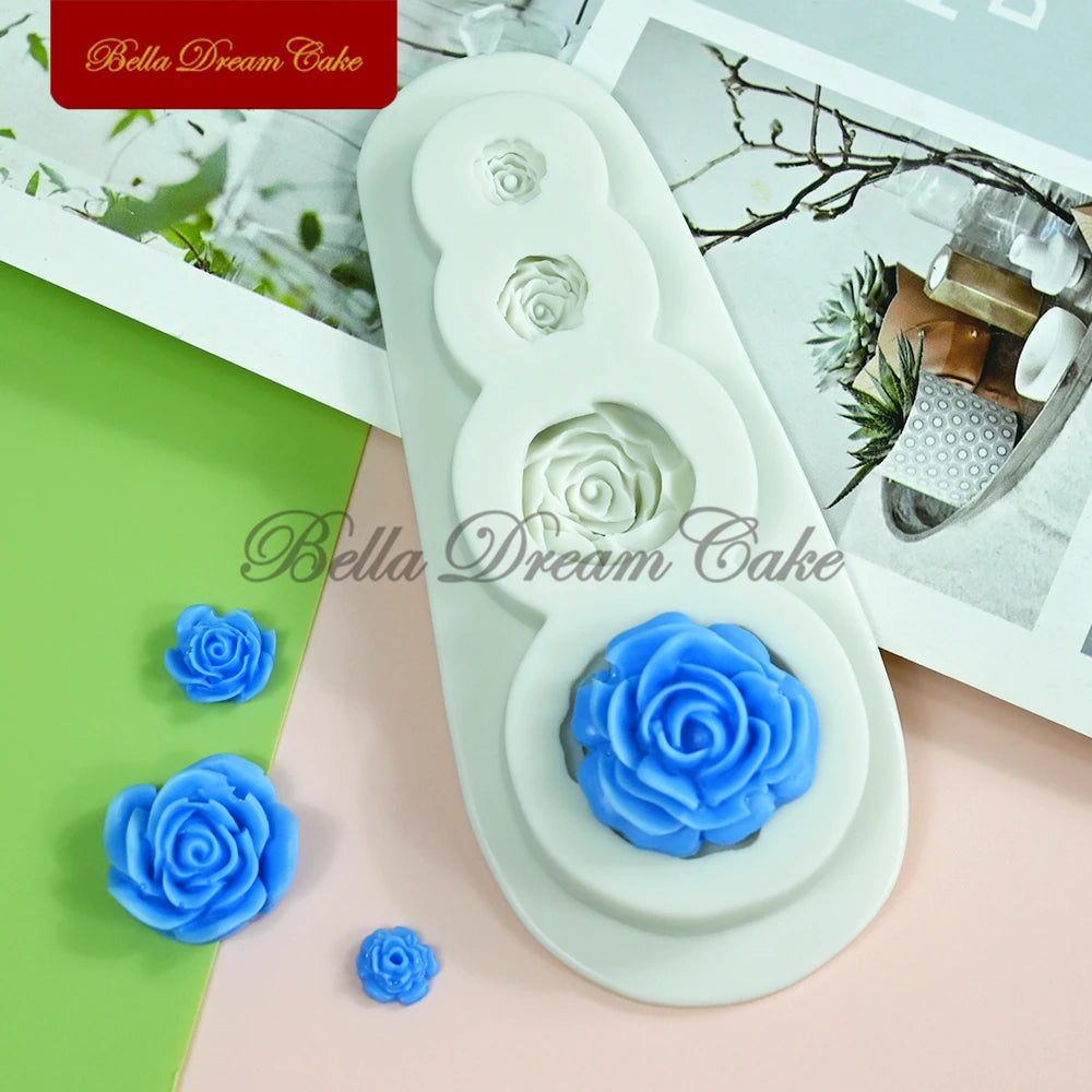 3D Silikon Rose Blume Form für Schokolade Fondant und Kuchen Deko