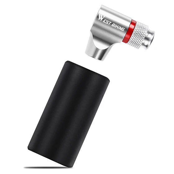 Mini Fahrradpumpe aus Aluminium kompatibel mit Presta und Schrader Ventilen