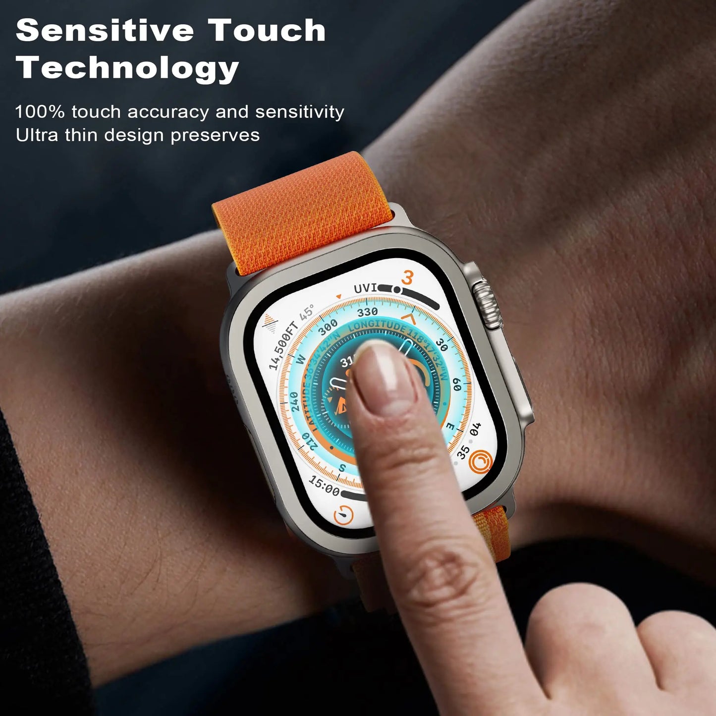 Kratzfeste Displayschutzfolie 3D-Schutz für Smartwatch 49 mm Ultra