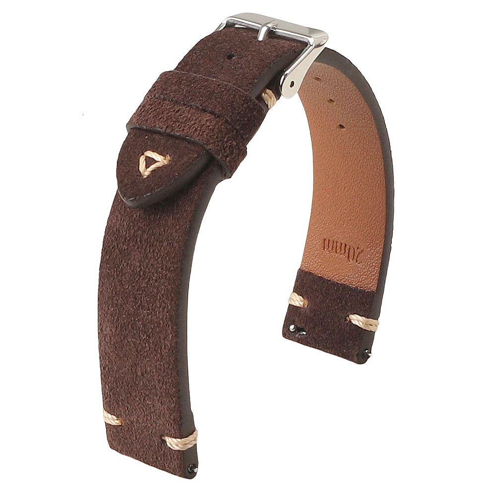 Hochwertiges Schnellverschluss-Uhrenarmband aus Wildleder in verschiedenen Größen