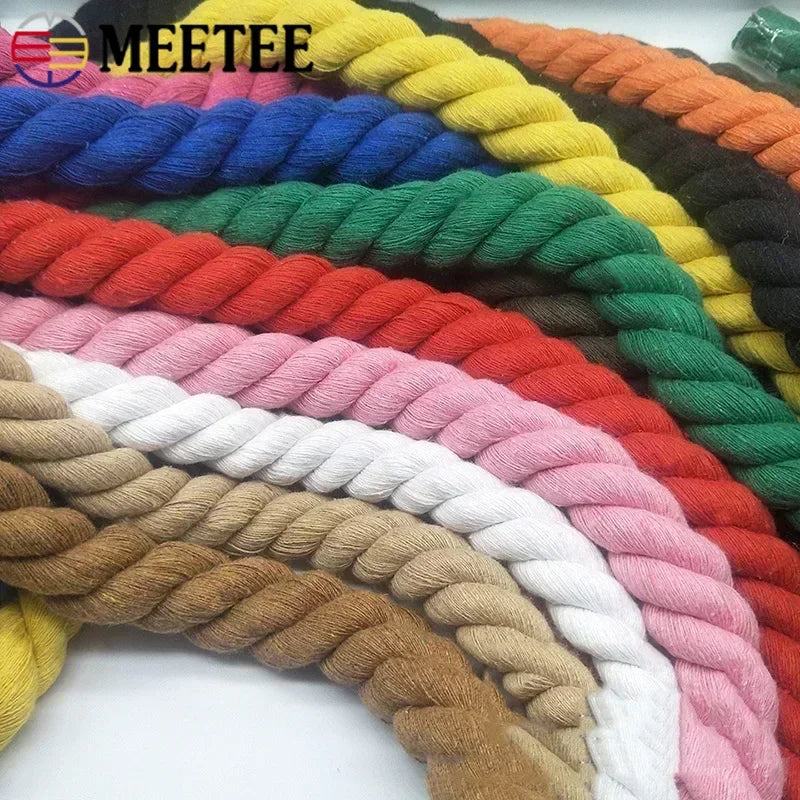 Buntes Baumwollseil 5 8 10 12 20 mm 5 m Makramee Kordel Nähzubehör