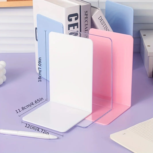 Set 2 große L-förmige Buchstützen für minimalistisches Bücherregal