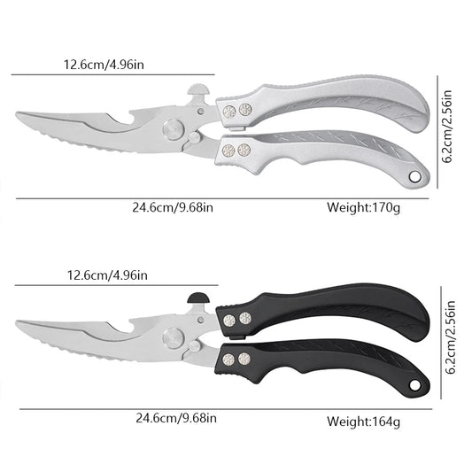 Multifunktionale Küchenschere aus rostfreiem Edelstahl