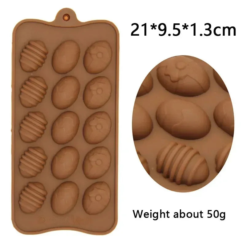 Ostereier Silikonform | 15er Hohlräume für Backen - Schokolade