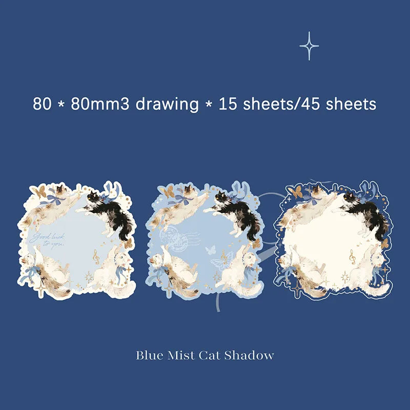 Geprägte Haftnotizen mit Katzenmotiv für kreatives Notieren und Markieren