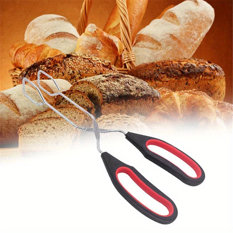 Vielseitige 3er-Grill-Scherenzangen aus Edelstahl mit rutschfestem Griffset