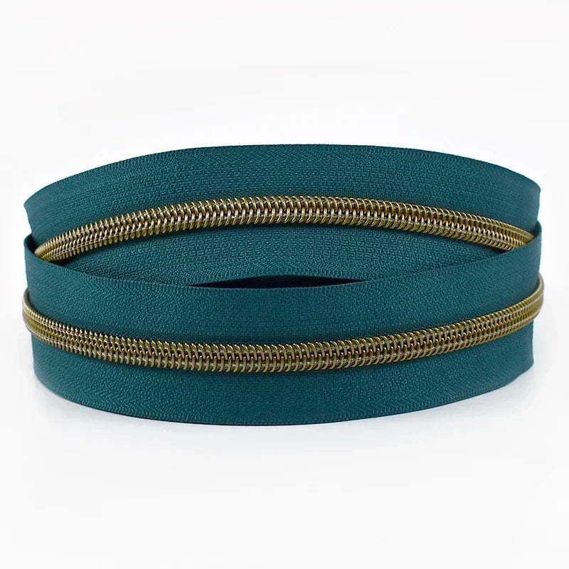 Nylon Reissverschlussband Nr 5 pro Meter mit Schiebern fuer Naehprojekte
