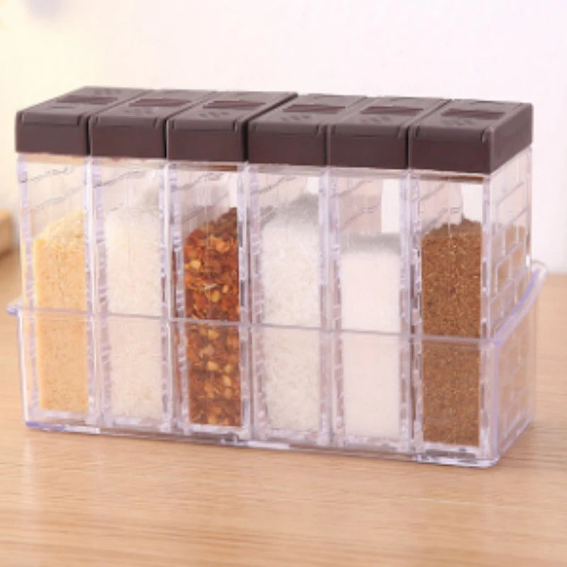 Küchen Gewürzglas Aufbewahrungsbox Transparent Salz Pulver Streuer