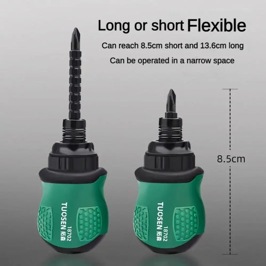 Ratsche Schraubendreher Set mit magnetischen Phillips Schlitz Bits