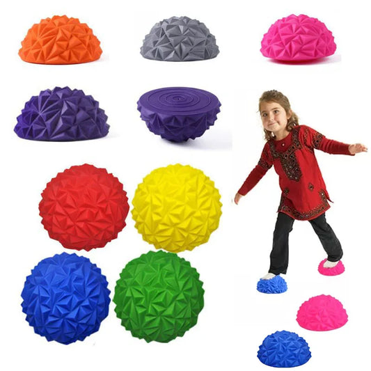 1Pcs Halbe Kugel Yoga Bälle Balance Stepping Steine Kinder Jungen Mädchen Kinder Erwachsene Spiele Fitness Massage Sport Unterhaltung - Yabubest - Home & More