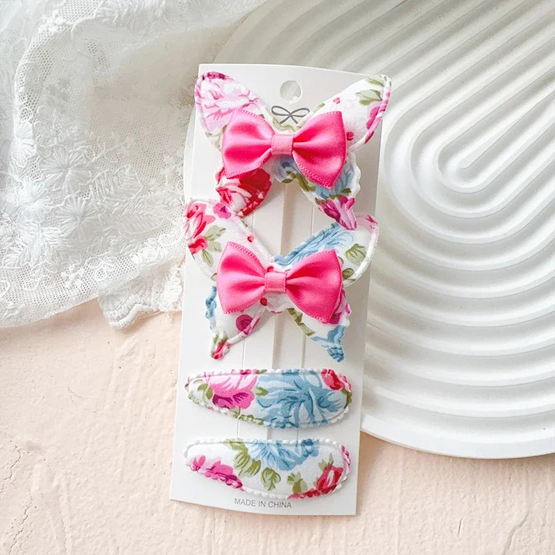 4-teiliges Set Schmetterling Haarklammern aus Polyester für Mädchen
