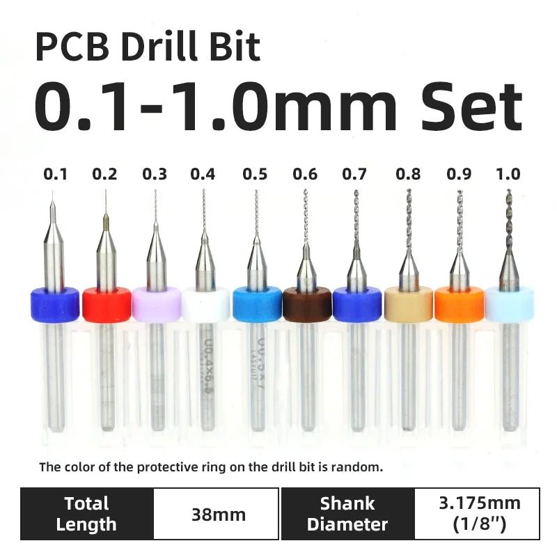 Präzisions Mikrobohrer Set Wolframkarbid für PCB Holz CNC 0.1-3.175mm