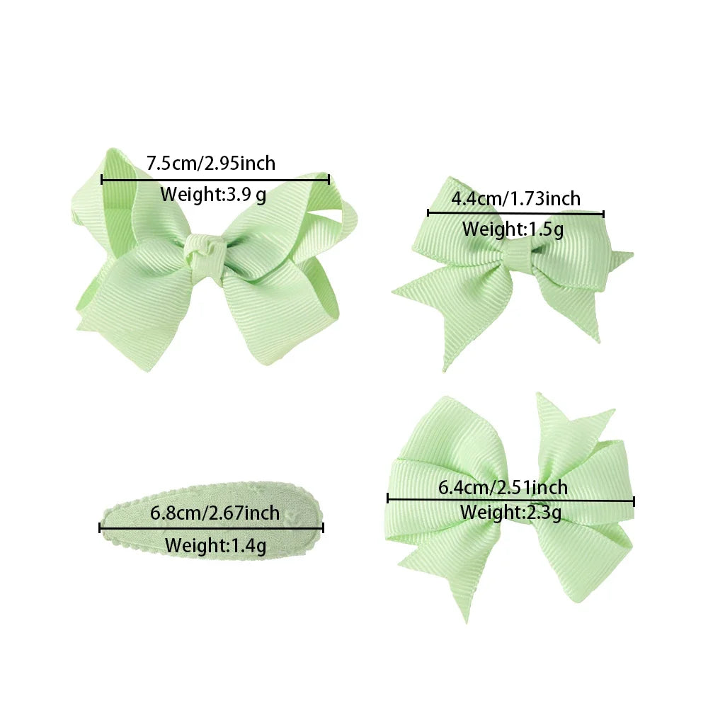 Elegante Haarklammern mit Schleifen für Mädchen – 8-teiliges, sicheres Stylingset