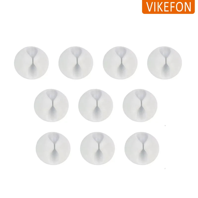 Silikon Kabelhalter rund 1cm | Mini Organizer für Desktop Kabelmanagement