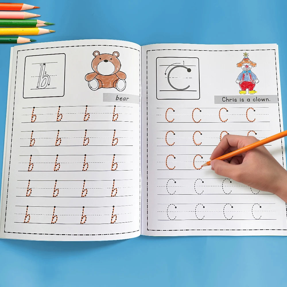 Spielerisch Buchstaben lernen: Alphabet Nachzeichnen Arbeitsbuch für 3-6 Jahre