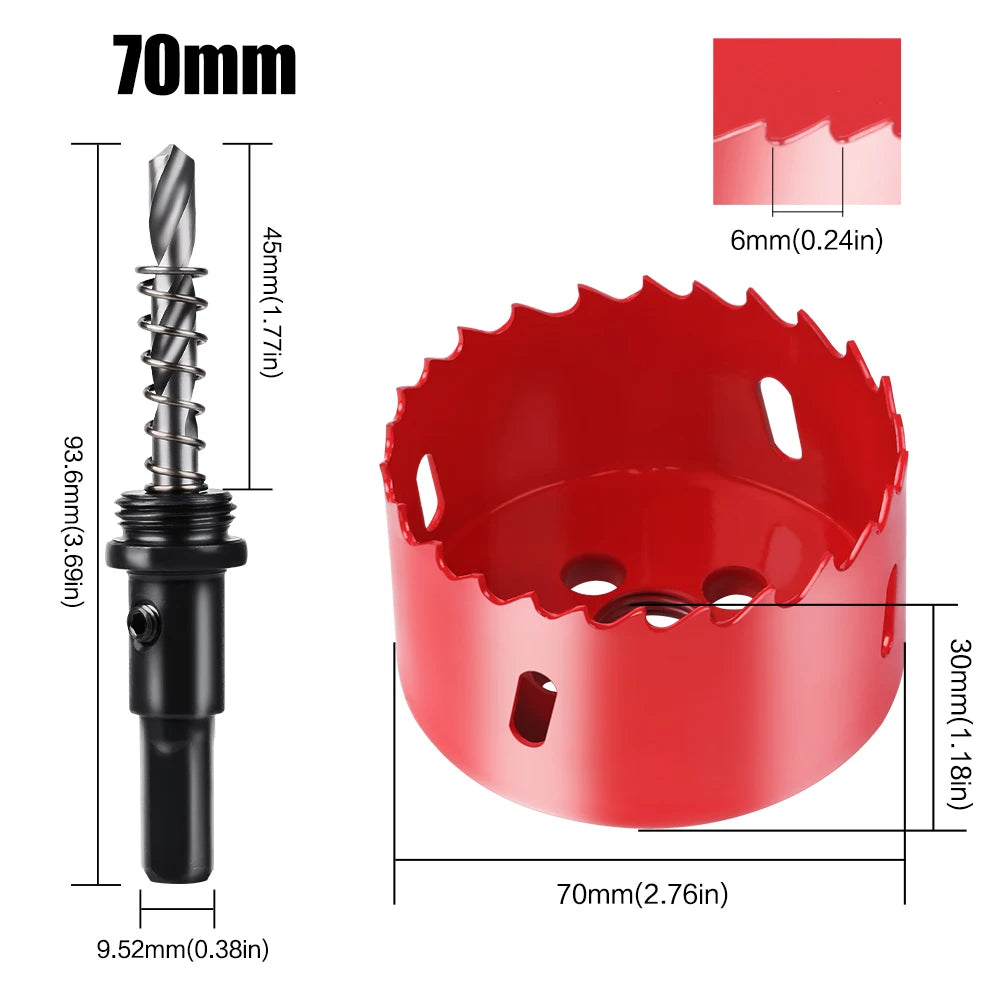 Vielseitige 15-200mm Lochsäge HSS M42 Bimetall für Metall Holz Kunststoff DIY