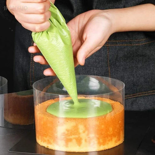 Wiederverwendbare transparente Kuchenkantenrolle – präzise Form für Mousse - Creme