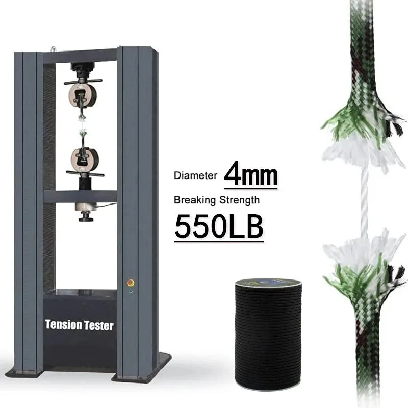 550lbs Profi Paracord Seil 4mm, 7-Kern robust für Outdoor - Survival