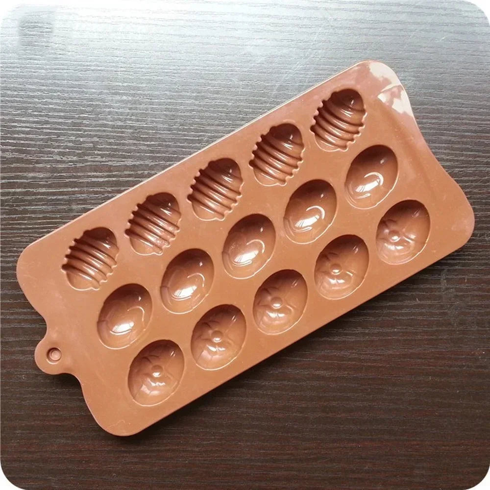 Ostereier Silikonform | 15er Hohlräume für Backen - Schokolade
