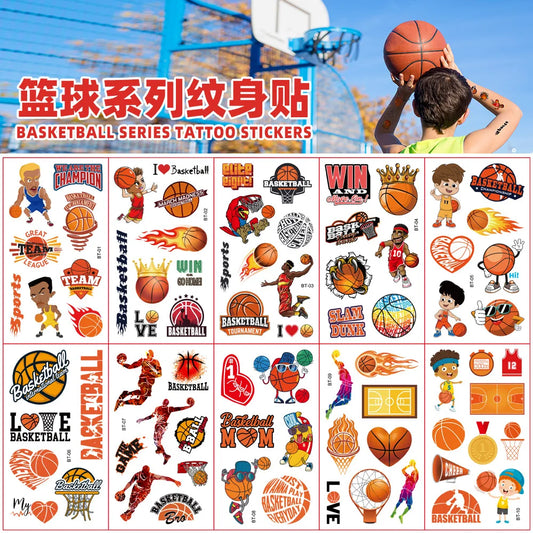 Temporäre Fußball Tattoos Set mit 10 wasserdichten Aufklebern