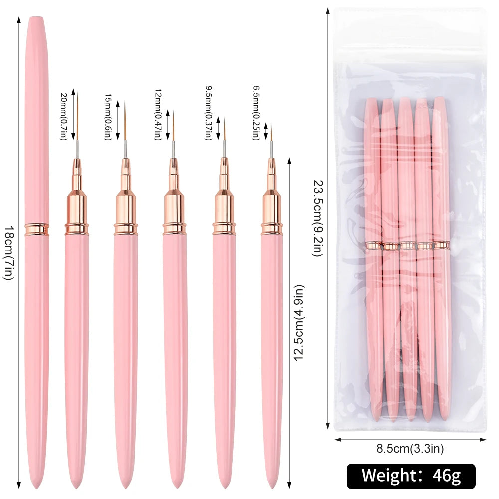 Nageldesign Pinsel Set Ultra Dünne Linie Für Präzise Nail Art Malerei
