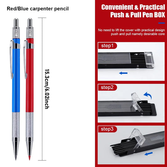 Mehrfarbiger Metall Druckbleistift 2mm Minenautomatik Schulbedarf