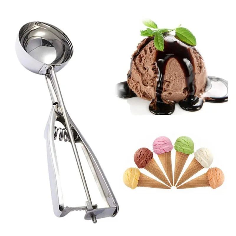 Präzises Portionieren leicht gemacht – 5 cm Edelstahl Eislöffel für Eis & Püree
