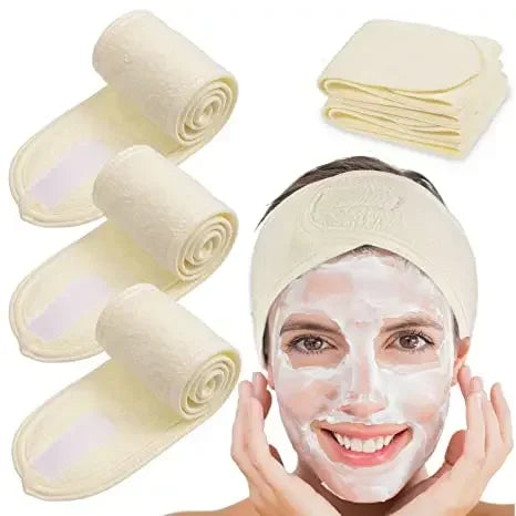 Verstellbares Frottee-Kopfband für Damen, ideal für Spa und Make-up