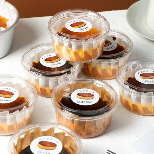 Einweg Mousse Kuchenbox Transparent 4 Zoll Dessertbox