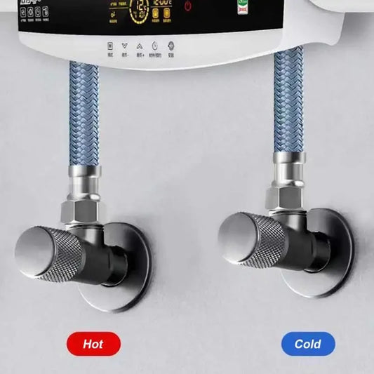 4 Punkte Einlassventil G1/2 Messing Wasserhahn Absperrventil für Bad & WC