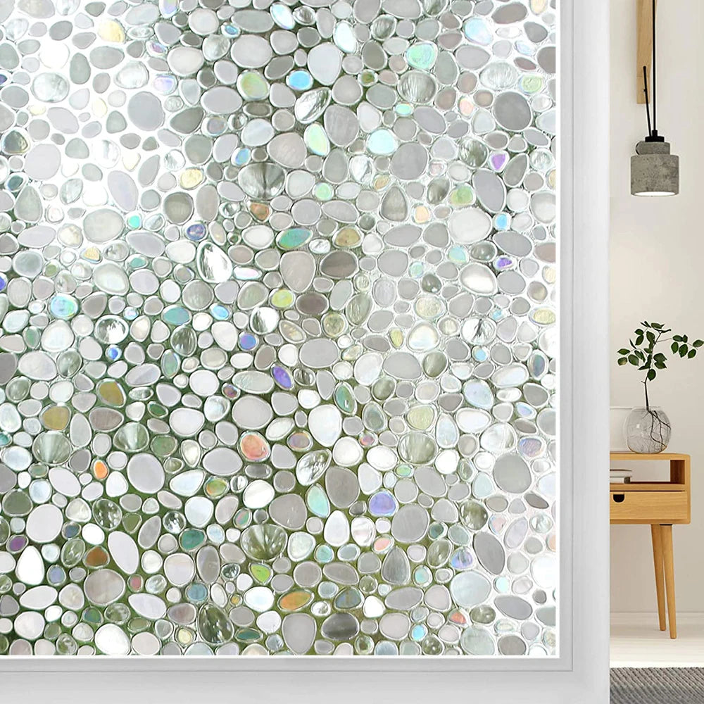 3D Regenbogen Fensterfolie 75/90cm – UV-Sichtschutz, Wärmeisolierend, Dekor